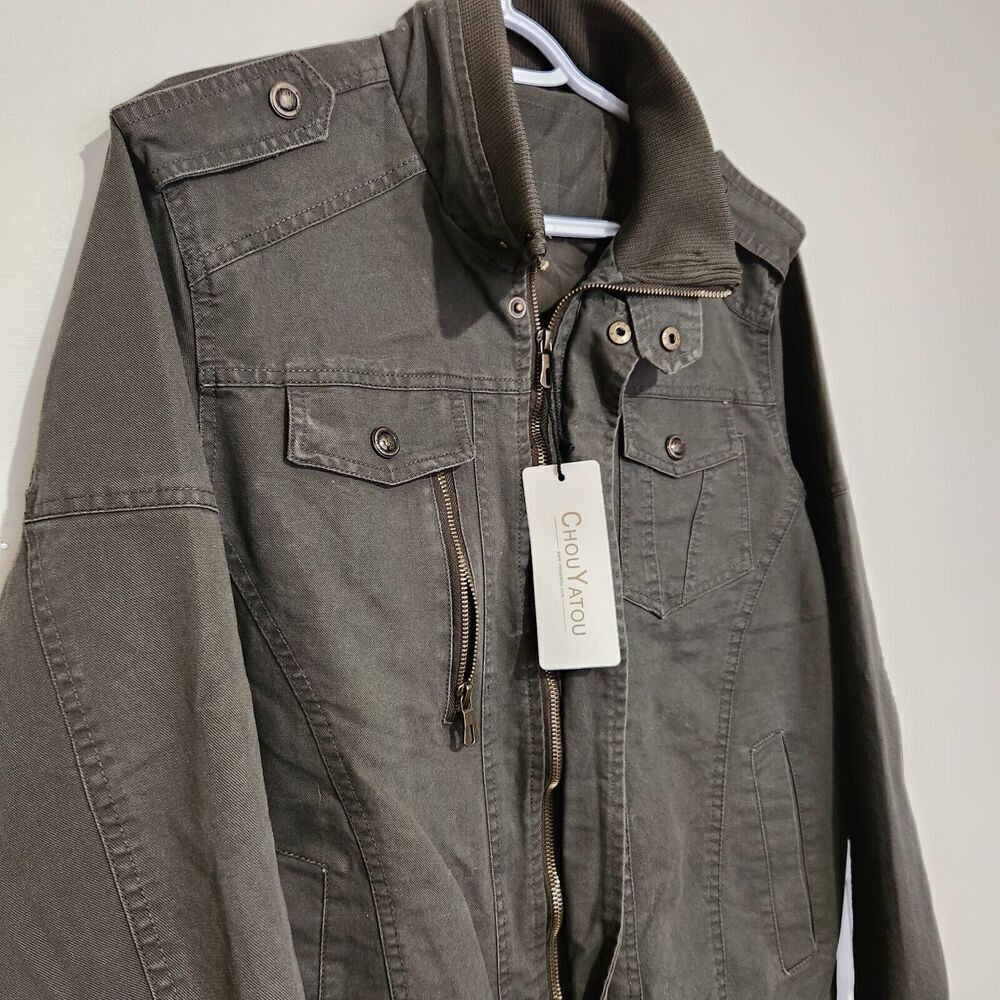 Chouyatou Jacket Women Size Medium Olive Green Color - Picture 2 of 15